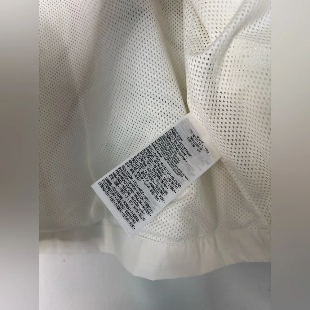 JORDAN NWT WHITE WINDBREAKER CROPPED GIRLS JACKET SZ MEDIUM